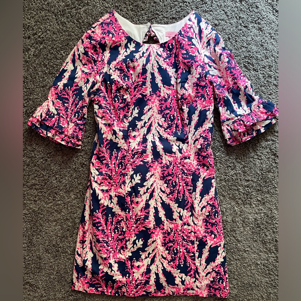 Lilly Pulitzer Fiesta Stretch Dress in Beyond the Sea Size 4